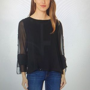 CeCe long sleeve black top size medium.